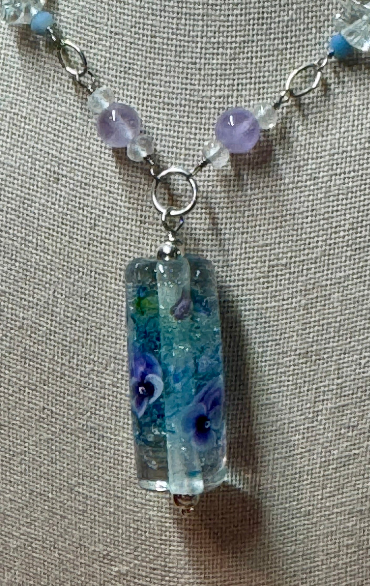 Purple Pansy Necklace