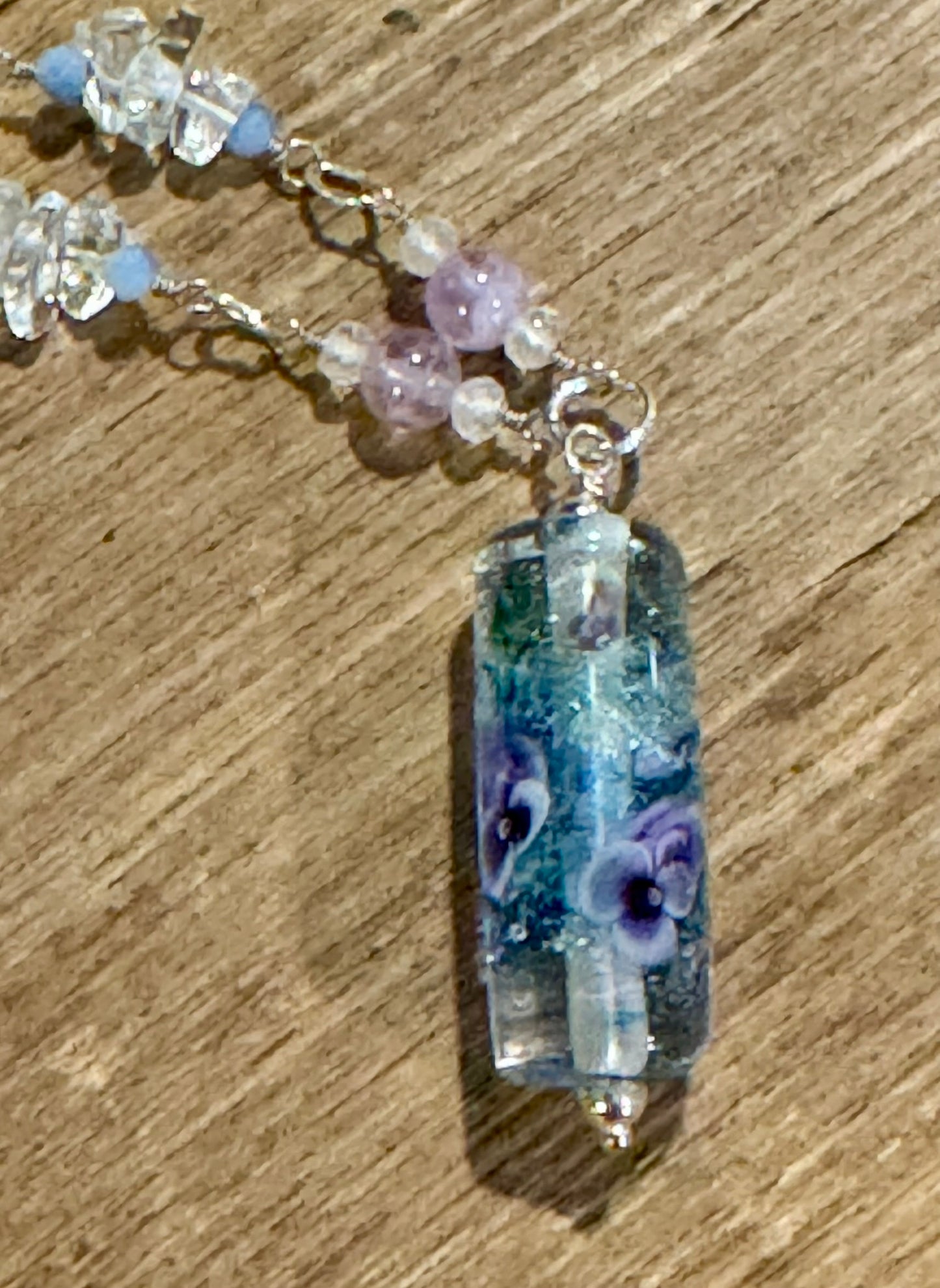Purple Pansy Necklace